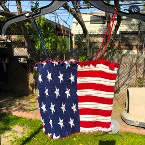 Fashion Q American flag top